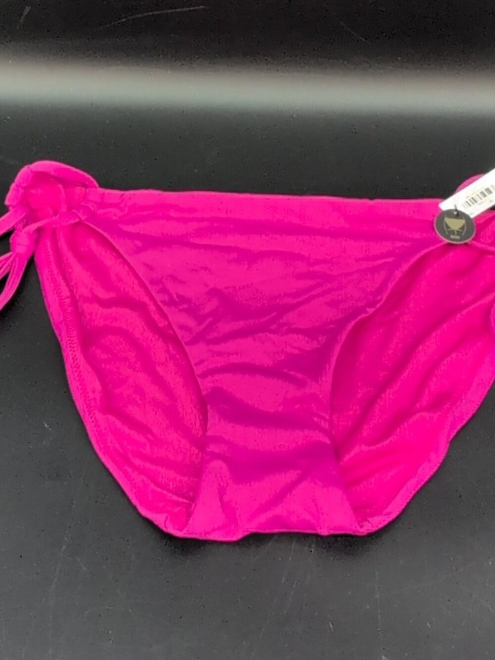 Victoria's Secret Essential Side Tie Bikini Swim Bottom Medium Hot Pink NWT